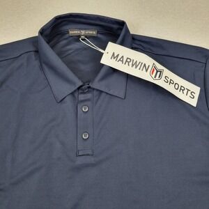 Marvin Sports Ganassi Performance Polo Shirt Mens 3XL Navy Blue Indy‎ Car Racing